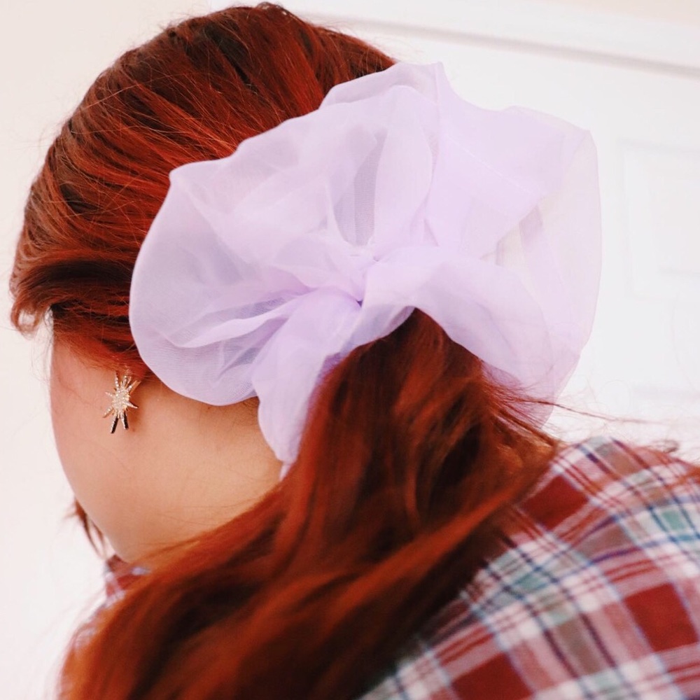 Oversized Organza Scrunchie in Lavanda